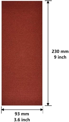 9*3.6inch de rode Haak van het Aluminiumoxyde en de Droge Muur van Lijnsander sheets for wood stone