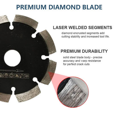 4-1/2 " Tuck Point Crack Chaser Grout Repair Diamantzaaglem voor groen beton, metselwerk, baksteen, steen snijden