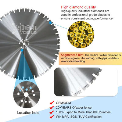 800mm Diamond Wall Saw Blades For Scherp Gewapend beton