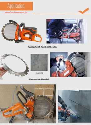 14 inch Diamond Ring Saw Blade Hard-Held Cutter voor het droog snijden van beton Versterkt beton baksteen