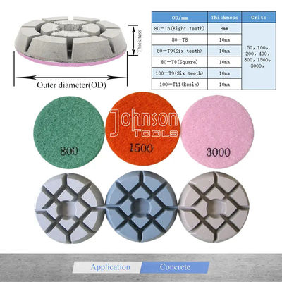 50 gruis 3 die“ Graniet Concreet Diamond Sanding Pads Krassen verwijdert
