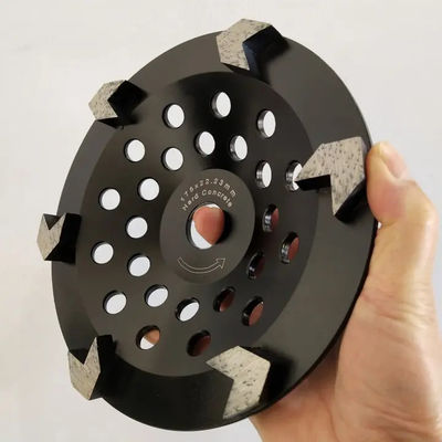 180mm de V-vormtanden van 7 Duimdiamond cup concrete grinding wheel