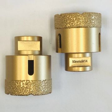 de Gesoldeerde Diamond Tools Drill Bit Minimal Scherf van 4pcs M14 50mm Vacuüm