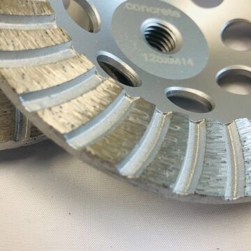 Lichte gewicht 100-180mm Turbo Beton slijpwiel met aluminium kern