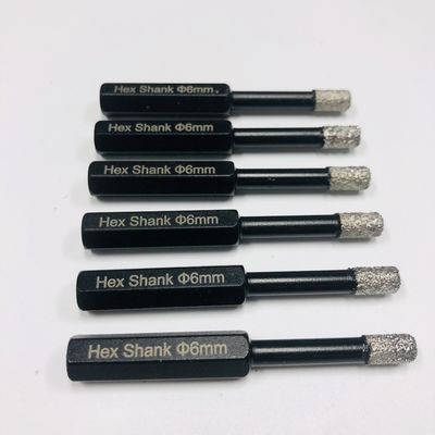 Vlakgatenzaag 6 mm Hex Shank Diamond Core Drill Bits Voor Porselein