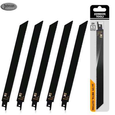 5 Pack 9 inch 14TPI Sawzall Messen Gegote ijzer Bi-metaal Saber zagemessen Zwaar metaal snijden Reciprocating zagemessen