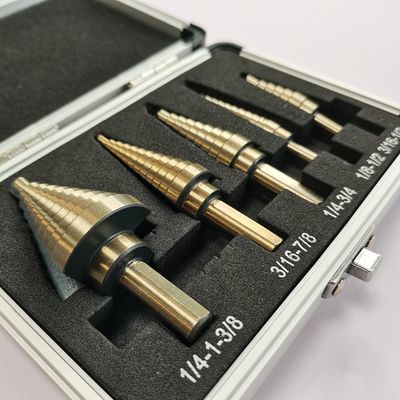 van de het Titaniumstap van 5pcs HSS van de de Kegel het Spitse Driehoek Beetje van de de Steelboor