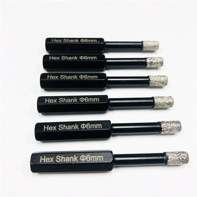OD 6mm Vacuüm Gesoldeerde Diamond Core Bits For Porcelain Tegel